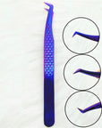 False Eyelash Tweezers – Curved Strip Lash & Eyebrow Hair Clip for Nail Art & Makeup