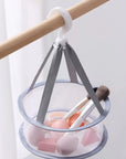 Makeup Brush Cleaning Set –silon Folding Wash Tool, Powder Puff Cleaner & Drying Basket