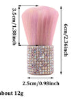 Rhinestone Bling Makeup Brush – Nail Art Cleaning & Blush Powder Brush Tool