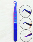 False Eyelash Tweezers – Curved Strip Lash & Eyebrow Hair Clip for Nail Art & Makeup