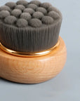 Wooden Handle Face Wash Brush – Beech & Bamboo Manual Facial Cleansing Brush