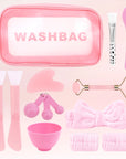 7/12-Piece Facial Mask Care Kit – Hair Band, Gua Sha Scraper & Exfoliating Tools Set