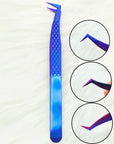 False Eyelash Tweezers – Curved Strip Lash & Eyebrow Hair Clip for Nail Art & Makeup
