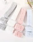 Face Wash Headband & Wrist Washband Set – Scrunchie Cuffs for Women & Girls