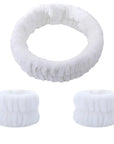 Face Wash Wristband & Headband Set – Absorbent Waterproof Wristbands for Women