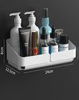 No-Drill Bathroom Shower Shelf – Wall-Mounted Shampoo & Spice Rack Organizer