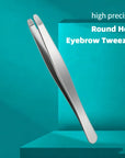 Heavy-Duty Stainless Steel Eyebrow & Facial Hair Tweezers – Sharp Tip Professional Gift