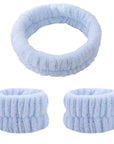 Face Wash Wristband & Headband Set – Absorbent Waterproof Wristbands for Women