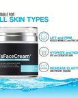 Men's Hydrating Face Cream – Hyaluronic Acid, Collagen & Vitamin E Moisturizer