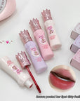 Gege Bear Velvet Matte Lip Mud – Waterproof Non-Stick Coral Red & Nude Lip Tint