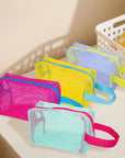 Mesh Travel Toiletry Organizer Bag – Durable Cosmetic Pouch for Men & Women