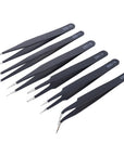 6-Piece Anti-Static ESD Tweezers Set – Precision Curved & Straight Tools