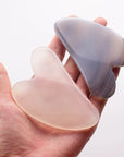 Grey Agate Jade Roller & Gua Sha Scraper – Natural Face & Body Massager