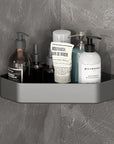 Aluminium Bathroom Shower Shelf – Wall-Mounted Shampoo & Makeup Organizer Rack