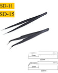 2/6-Piece ESD Anti-Static Precision Tweezers Set – Stainless Steel for Electronics & Soldering
