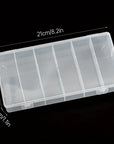 Clear 6-Compartment Eyelash Extension Storage Box – Snap Lid Makeup Organizer