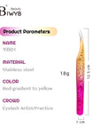 IWYBBeauty Colored Eyelash Extension Tweezers – High-Precision Anti-Static Stainless Steel