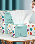 100-Count Disposable Cotton Face Towels – Soft Dry Cleansing Wipes for Skin Care