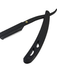 Men's Straight Razor – Classic Barber-Style Shaving Razor (Black/White/Silver)