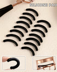 Portable Eyelash Curler with 15 Silicone Pads – Stainless Steel Extension & Curling Tool