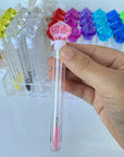 20-Pack Diamond Lash Spoolie Brush – Disposable Eyelash Mascara Wand in Tube