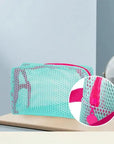 Mesh Travel Toiletry Organizer Bag – Durable Cosmetic Pouch for Men & Women