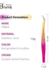 IWYBBeauty Colored Eyelash Extension Tweezers – High-Precision Anti-Static Stainless Steel