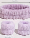 Face Wash Headband & Wrist Washband Set – Scrunchie Cuffs for Women & Girls