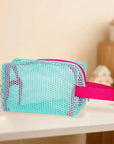 Mesh Travel Toiletry Organizer Bag – Durable Cosmetic Pouch for Men & Women