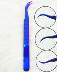 False Eyelash Tweezers – Curved Strip Lash & Eyebrow Hair Clip for Nail Art & Makeup
