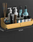 No-Drill Bathroom Shower Shelf – Wall-Mounted Shampoo & Spice Rack Organizer