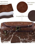 PU Leather Hanging Toiletry Bag – Large Dopp Kit for Men & Women