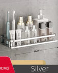 Bathroom Shower Storage Rack – 30-50cm Silver Space Aluminium Shampoo Holder Shelf