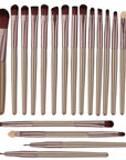 20-Piece Eye Shadow Makeup Brush Set – Soft Bristle Eyebrow & Eyeliner Brushes