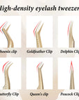 CoMango Wood Grain Anti-Slip Eyelash Extension Tweezers – Premium Gold Stainless Steel