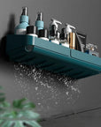 No-Drill Bathroom Shower Shelf – Wall-Mounted Shampoo & Spice Rack Organizer