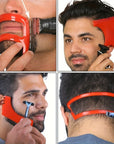 4-Piece Beard Shaping & Styling Tool Kit – Grooming Guide, Comb & Bristle Brush