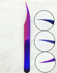 False Eyelash Tweezers – Curved Strip Lash & Eyebrow Hair Clip for Nail Art & Makeup