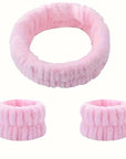 Face Wash Headband & Wrist Washband Set – Scrunchie Cuffs for Women & Girls