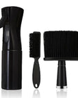 3-Piece Barber Haircut Kit – Beard Brush, Neck Duster & Water Spray Bottle