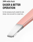 4-Set Pink Tweezers – Daily Eyebrow, Eyelash & Facial Hair Grooming Kit