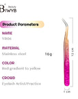 IWYBBeauty Colored Eyelash Extension Tweezers – High-Precision Anti-Static Stainless Steel