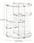 360° Rotating Makeup Organizer – Spinning Countertop Cosmetic Holder Shelf (Clear)