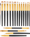 20-Piece Eye Shadow Makeup Brush Set – Soft Bristle Eyebrow & Eyeliner Brushes