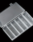 Clear 6-Compartment Eyelash Extension Storage Box – Snap Lid Makeup Organizer