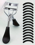 Portable Eyelash Curler with 15 Silicone Pads – Stainless Steel Extension & Curling Tool