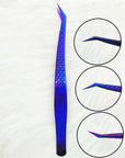 False Eyelash Tweezers – Curved Strip Lash & Eyebrow Hair Clip for Nail Art & Makeup