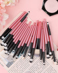 20-Piece Eye Shadow Makeup Brush Set – Soft Bristle Eyebrow & Eyeliner Brushes