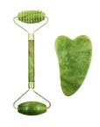 Natural Jade Roller & Gua Sha Scraping Board – Anti-Wrinkle Facial Lift Tool