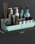 No-Drill Bathroom Shower Shelf – Wall-Mounted Shampoo & Spice Rack Organizer